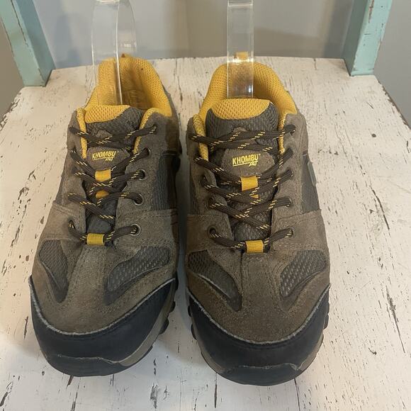 Khombu Solitude Outdoor Hiking Shoes Boys Size 4 Bungee Yellow All Terrain - Picture 3 of 8